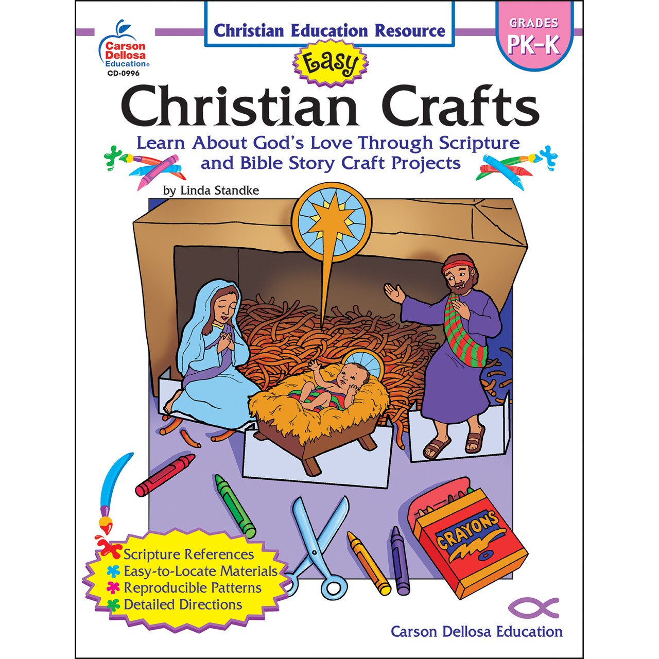 Carson Dellosa Easy Christian Crafts, Grades PK - K Resource Book